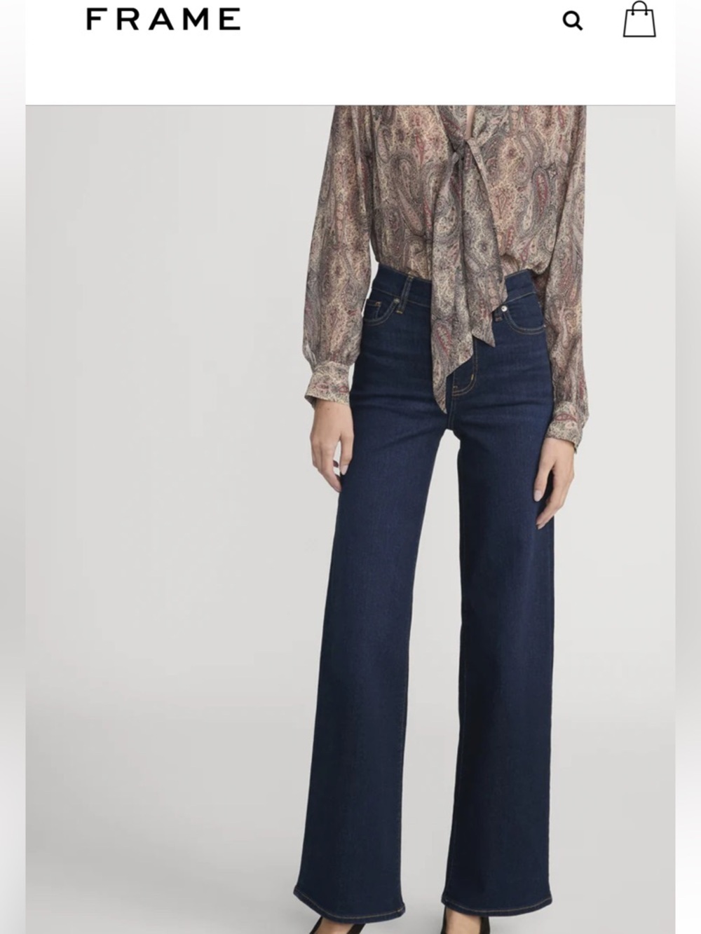 ‼️‼️‼️!!FRAME High-Rise Wide Leg Women’s Jeans - Dark Blue